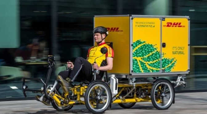 DHL Delivering Heavy Parcels with Cargo Ebikes